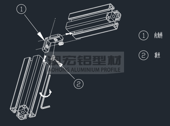 內(nèi)角件 工業(yè)鋁型材內(nèi)角件連接